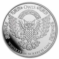 Tokelau 5 NZD Whiskered Screech Owl 2022 1 Oz Silber