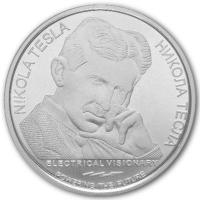 Serbien 100 Dinara Nikola Tesla Antigravitation 2023 1 Oz Silber Rckseite
