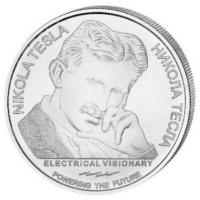 Serbien 100 Dinara Nikola Tesla Die Teslaspule (The Tesla Coil) 2023 1 Oz Silber Rckseite